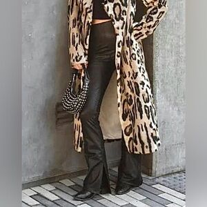 NWT SHOW ME YOUR MUMU Nashville Flare Vegan Leather Pants Black XS & L